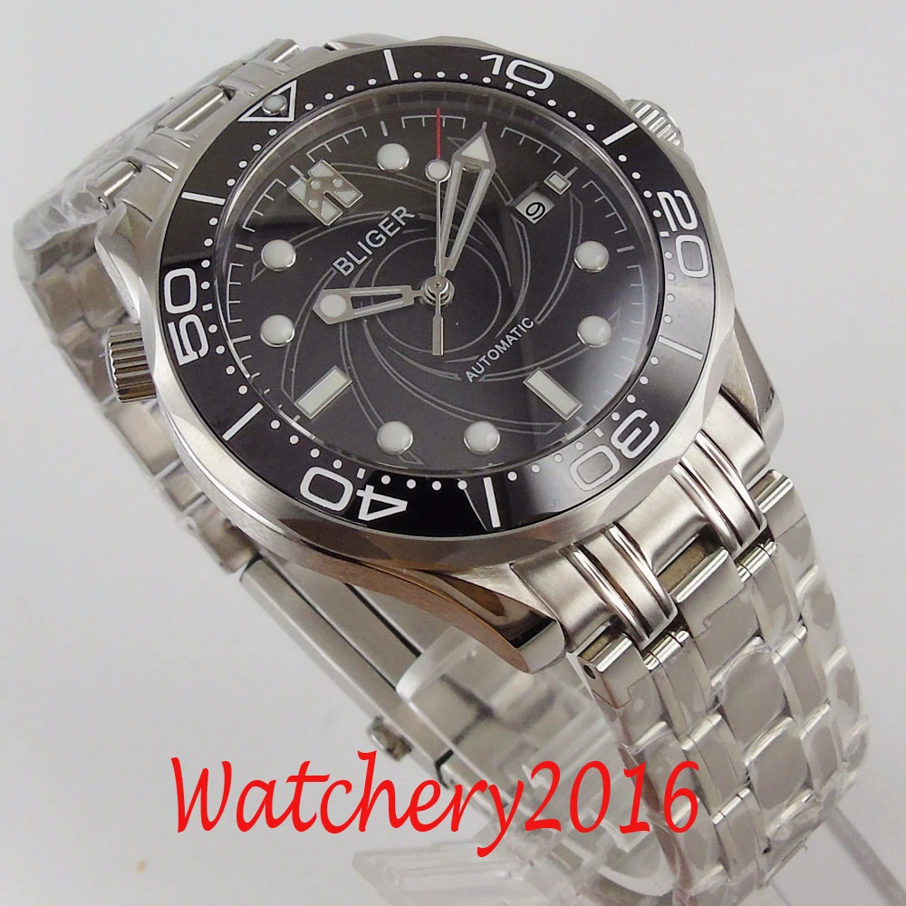 41mm BLIGER Black dial Sapphire glass Luminous date ceramic bezel automatic men's watch
41mm BLIGER Black dial Sapphire glass Luminous date ceramic bezel automatic men's watch