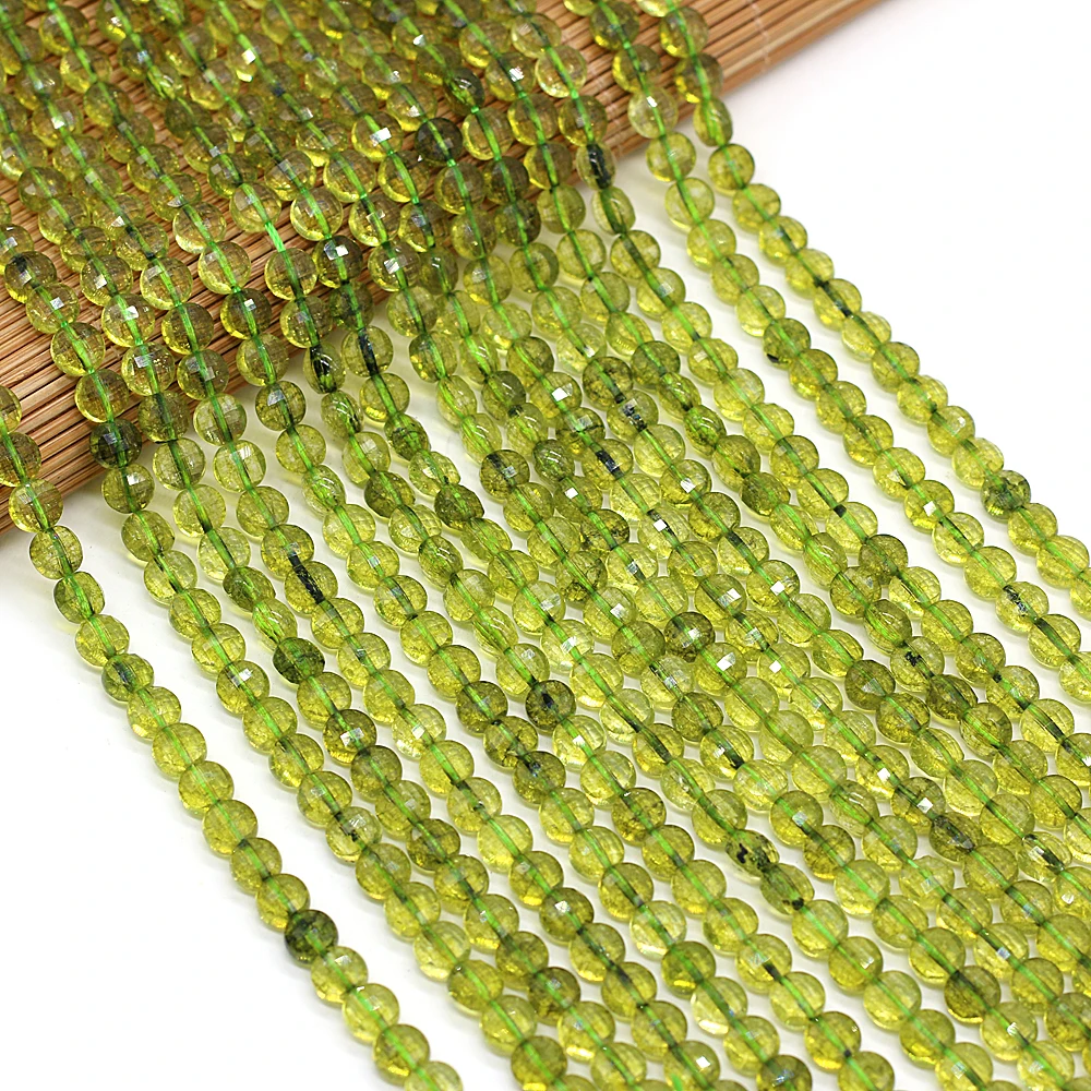 Natural Stone Peridot Coin Beads 6mm Olivine Green Faceted Loose Spacer Beads for Jewelry Making DIY Necklace Bracelet Gift 14''
Natural Stone Peridot Coin Beads 6mm Olivine Green Faceted Loose Spacer Beads for Jewelry Making DIY Necklace Bracelet Gift 14''