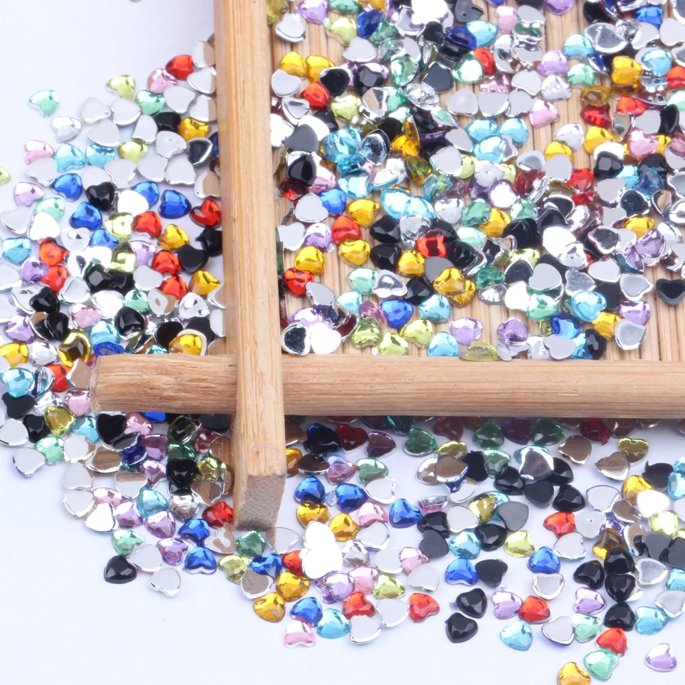 Flat Back Facets Acrylic Heart Shaped 3mm 10000pcs Many Colors Acrylic Rhinestone Glue On Beads Decorate DIY
Flat Back Facets Acrylic Heart Shaped 3mm 10000pcs Many Colors Acrylic Rhinestone Glue On Beads Decorate DIY