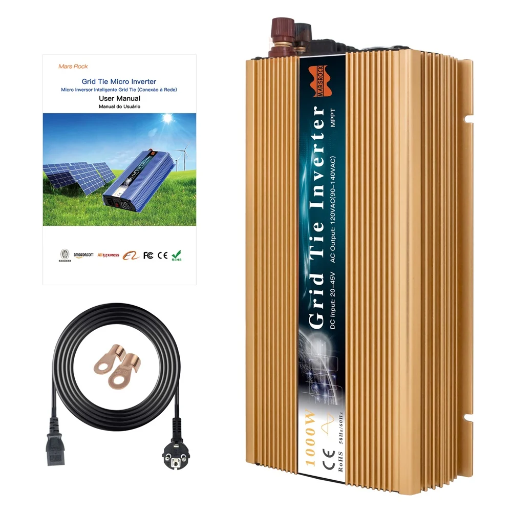 1000W Grid Tie Micro Inverter MPPT, DC10.5V~30V or DC20-50V to AC90V-140V or 190V-260V for Solar panel and Wind Power
1000W Grid Tie Micro Inverter MPPT, DC10.5V~30V or DC20-50V to AC90V-140V or 190V-260V for Solar panel and Wind Power