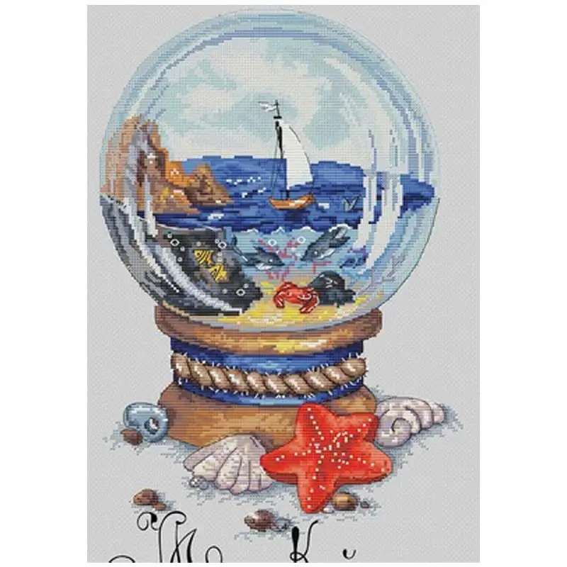 Coastal scenery in crystal ball Counted Cross Stitch 11CT 14CT 18CT DIY Cross Stitch Kits Embroidery Needlework Sets
Coastal scenery in crystal ball Counted Cross Stitch 11CT 14CT 18CT DIY Cross Stitch Kits Embroidery Needlework Sets