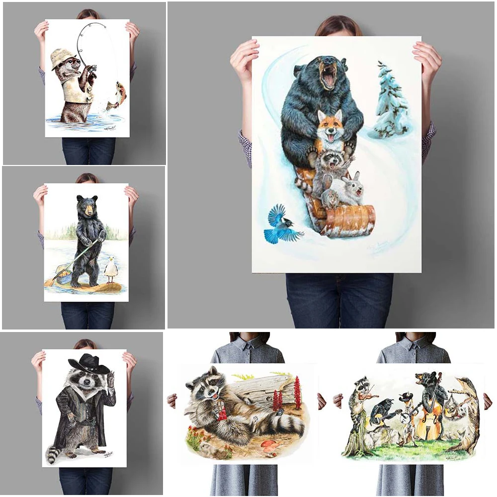 Wild Animals Raccoon Bear Friends Wall Pictures For Living Room Home Decor Nordic Poster Wall Art Canvas Painting Unframed
Wild Animals Raccoon Bear Friends Wall Pictures For Living Room Home Decor Nordic Poster Wall Art Canvas Painting Unframed