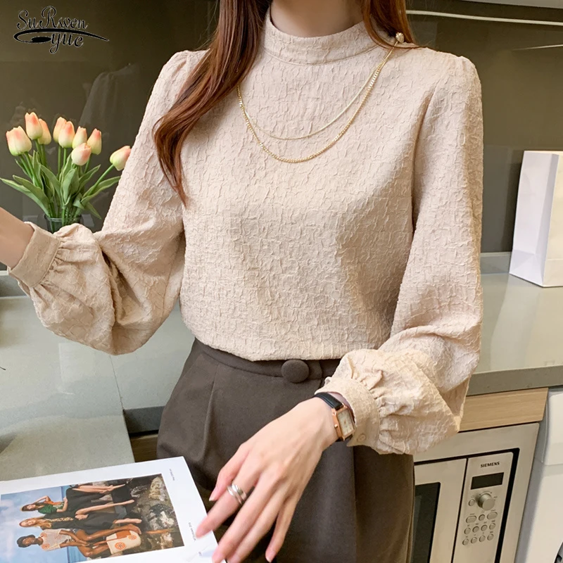 Autumn New Casual Loose Stand Collar Female Shirts Elegant Solid Folds Blouse Women Long Sleeve Ladies Clothing Blusas 15907
Autumn New Casual Loose Stand Collar Female Shirts Elegant Solid Folds Blouse Women Long Sleeve Ladies Clothing Blusas 15907