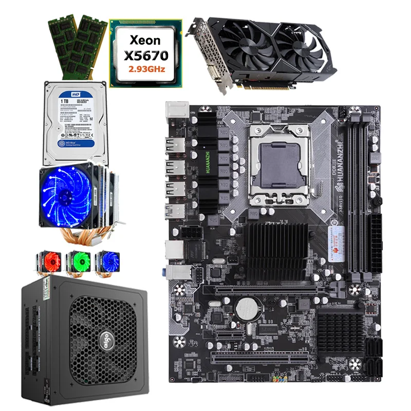 HUANANZHI компьютер DIY X58 LGA1366 материнская плата набор ЦП Xeon X5670 с кулером ОЗУ 16G(2*8G) GPU GTX1050Ti 4G ТБ HDD PSU 500W
HUANANZHI компьютер DIY X58 LGA1366 материнская плата набор ЦП Xeon X5670 с кулером ОЗУ 16G(2*8G) GPU GTX1050Ti 4G ТБ HDD PSU 500W