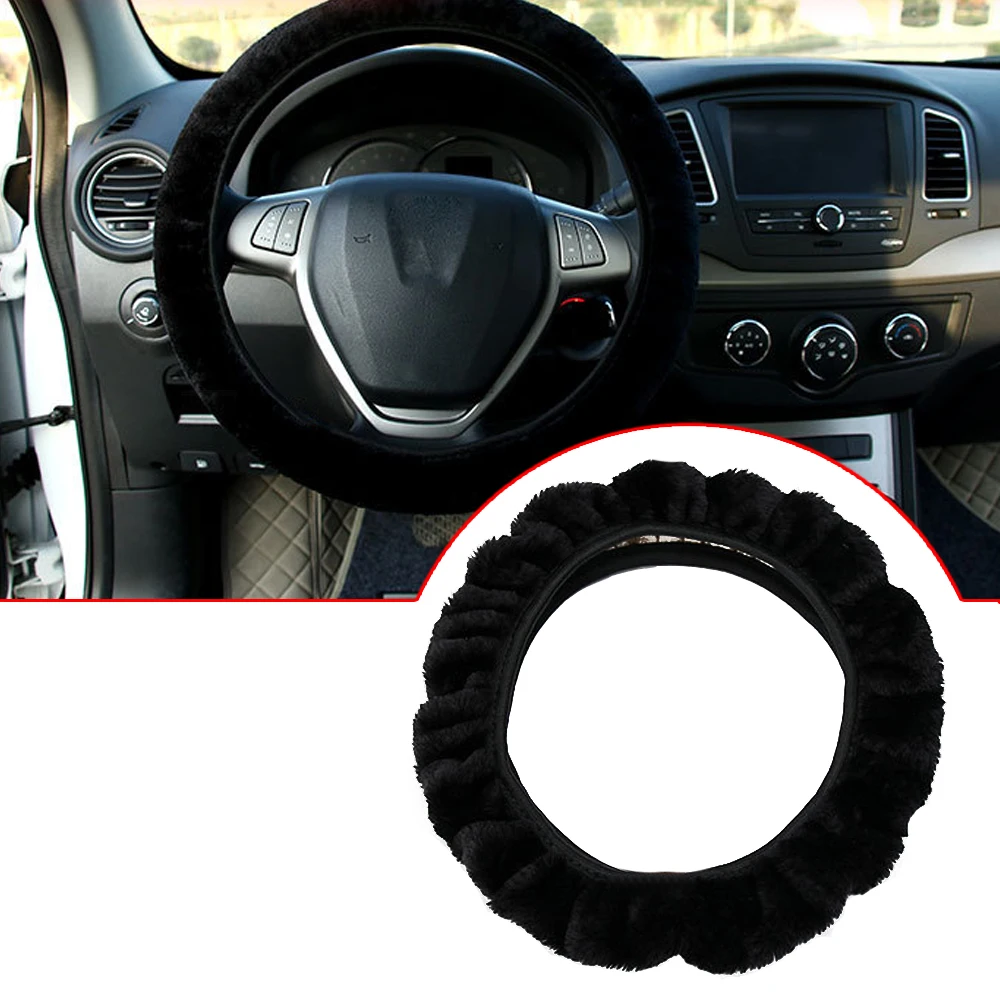 1 Pc Black Soft Warm Fluffy Plush Car Auto Interior Steering Wheel Cover for Winter Universal Steering Wheel Cover Universal
1 Pc Black Soft Warm Fluffy Plush Car Auto Interior Steering Wheel Cover for Winter Universal Steering Wheel Cover Universal