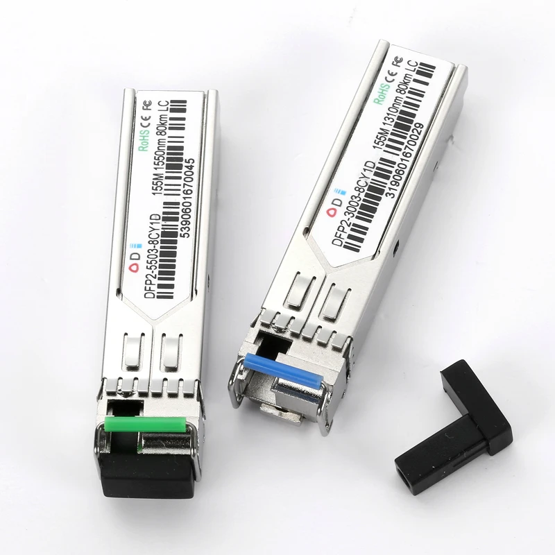 DFP2-5503-8CY1D 155M LC Single Fiber 80KM SFP Module Fiber Optic Transceiver Module
DFP2-5503-8CY1D 155M LC Single Fiber 80KM SFP Module Fiber Optic Transceiver Module