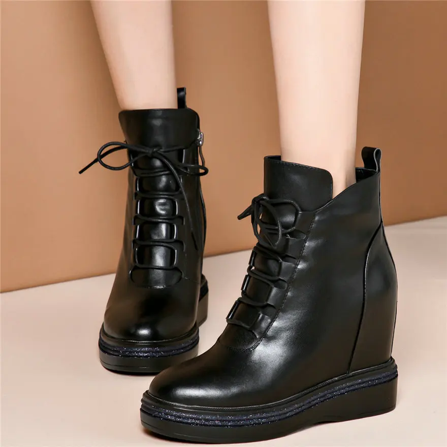 Pumps Shoes Women Lace Up Genuine Leather Super High Heels Snow Boots Female High Top Round Toe Fashion Sneakers Casual Shoes
Pumps Shoes Women Lace Up Genuine Leather Super High Heels Snow Boots Female High Top Round Toe Fashion Sneakers Casual Shoes