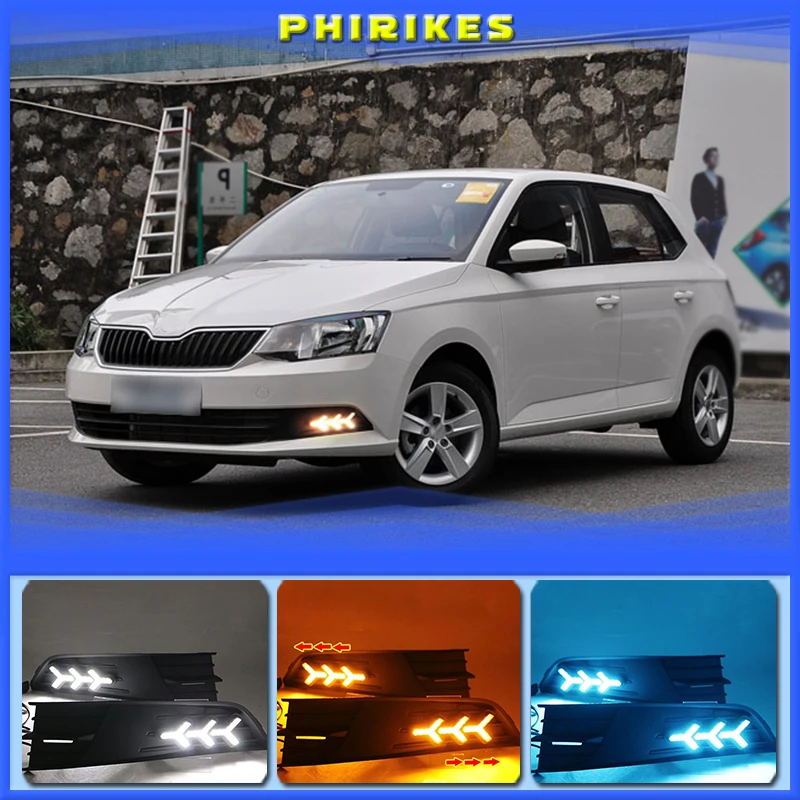 1 Pair For SKODA Fabia 2015-2017 12V ABS LED DRL Daytime Running Lights Fog Lamp Cover Car- styling
1 Pair For SKODA Fabia 2015-2017 12V ABS LED DRL Daytime Running Lights Fog Lamp Cover Car- styling