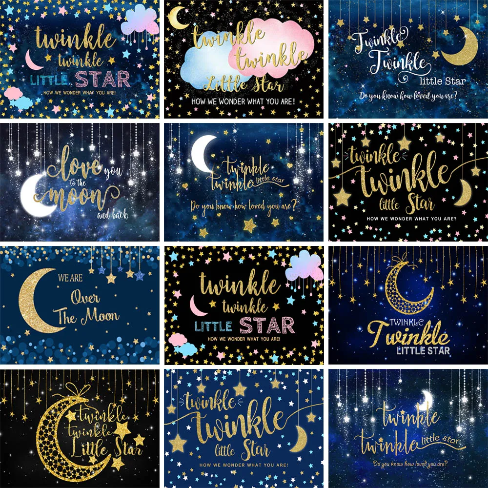 Mocsicka Twinkle Little Star Baby Shower Backdrop Child 1st Birthday Shining Stars Moon Party Photography Background Photocall
Mocsicka Twinkle Little Star Baby Shower Backdrop Child 1st Birthday Shining Stars Moon Party Photography Background Photocall