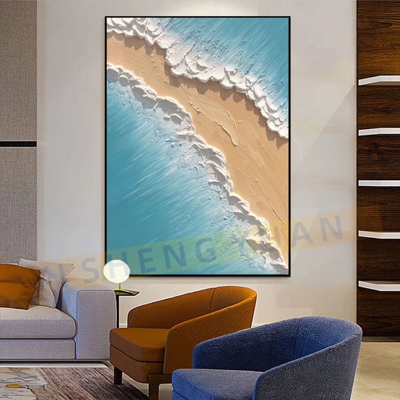 Hand-painted abstract oil painting three-dimensional picture of sea waves living room home decoration paintings canvas paintings
Hand-painted abstract oil painting three-dimensional picture of sea waves living room home decoration paintings canvas paintings