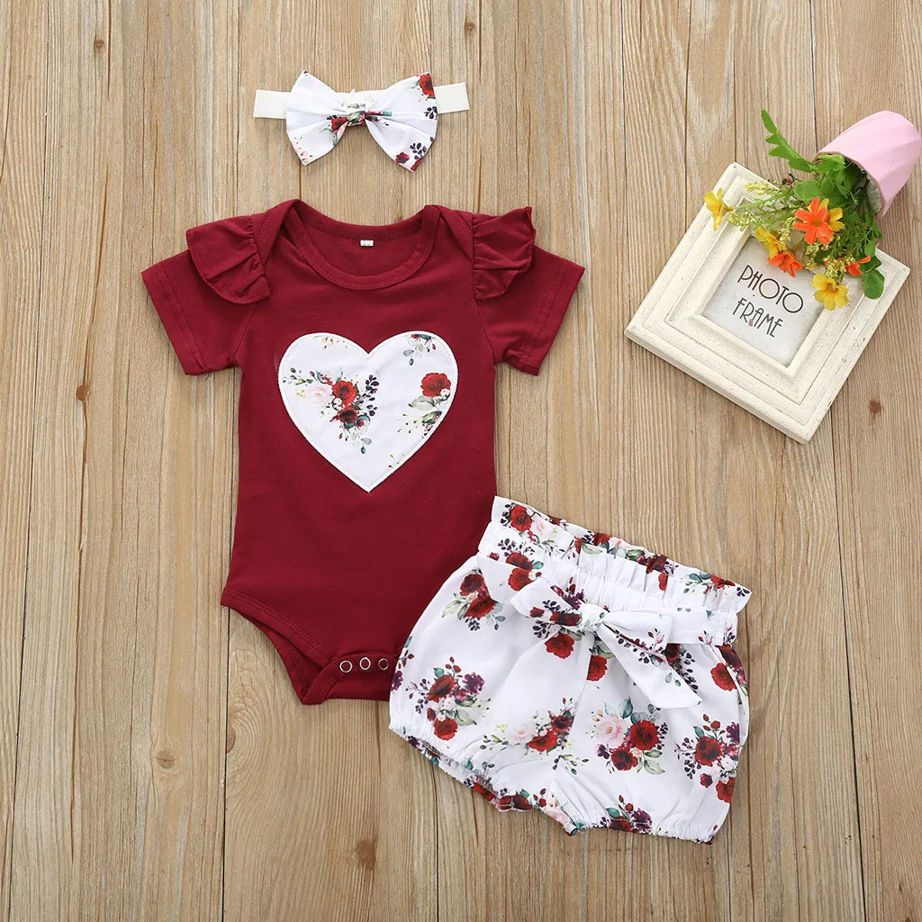 6 12 18 24M Newborn Baby Girls Summer Clothing 3pcs Sets Ruffled Bodysuit +Floral Shorts +Headband Infant Outfits Girl Clothes
6 12 18 24M Newborn Baby Girls Summer Clothing 3pcs Sets Ruffled Bodysuit +Floral Shorts +Headband Infant Outfits Girl Clothes