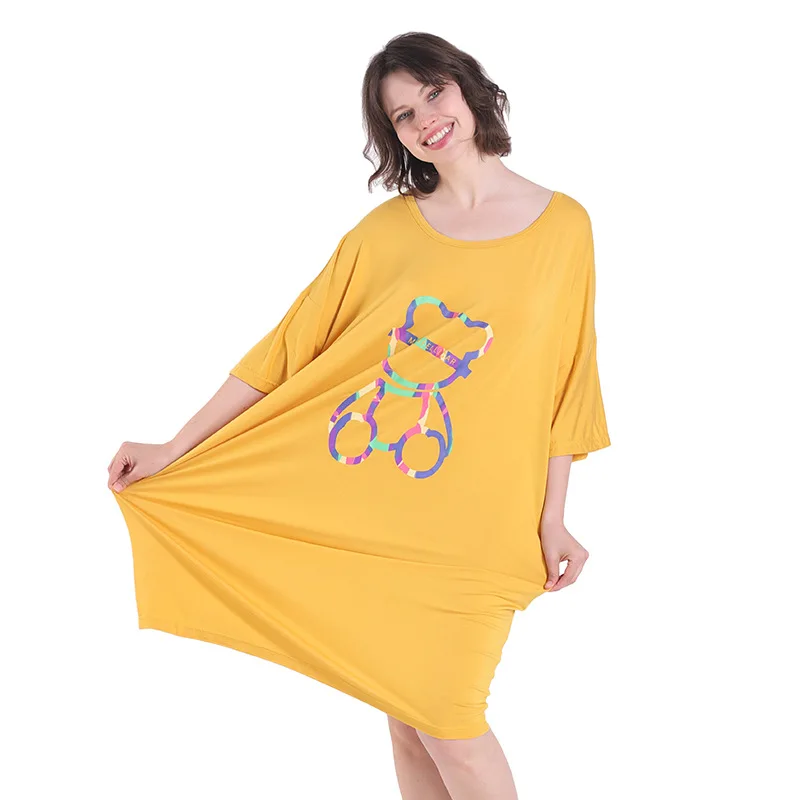 New Arrival Robe Women's Summer Nightgowns Cartoon Print Loose Soft Elastic Shirt Dress Home Clothes Sleepdress Night Robes
New Arrival Robe Women's Summer Nightgowns Cartoon Print Loose Soft Elastic Shirt Dress Home Clothes Sleepdress Night Robes
