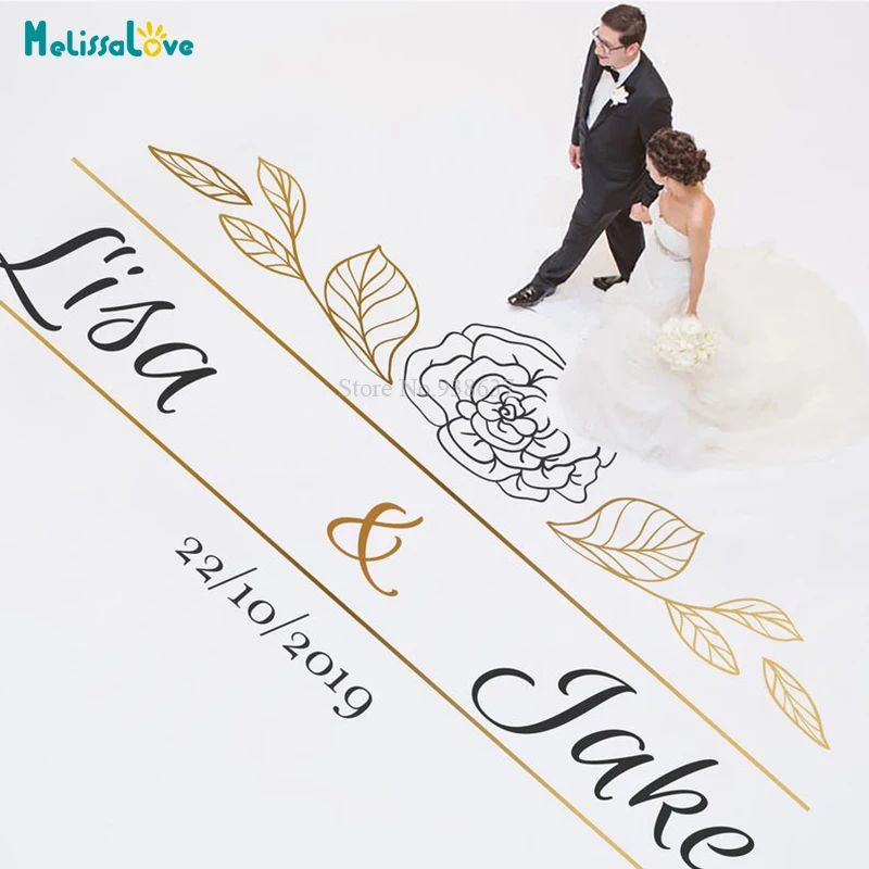 2 Colors Available Custom Name Date Wedding Party Floor Decal Personalized Beautiful Quality Removable Vinyl Wall Stickers BA865
2 Colors Available Custom Name Date Wedding Party Floor Decal Personalized Beautiful Quality Removable Vinyl Wall Stickers BA865