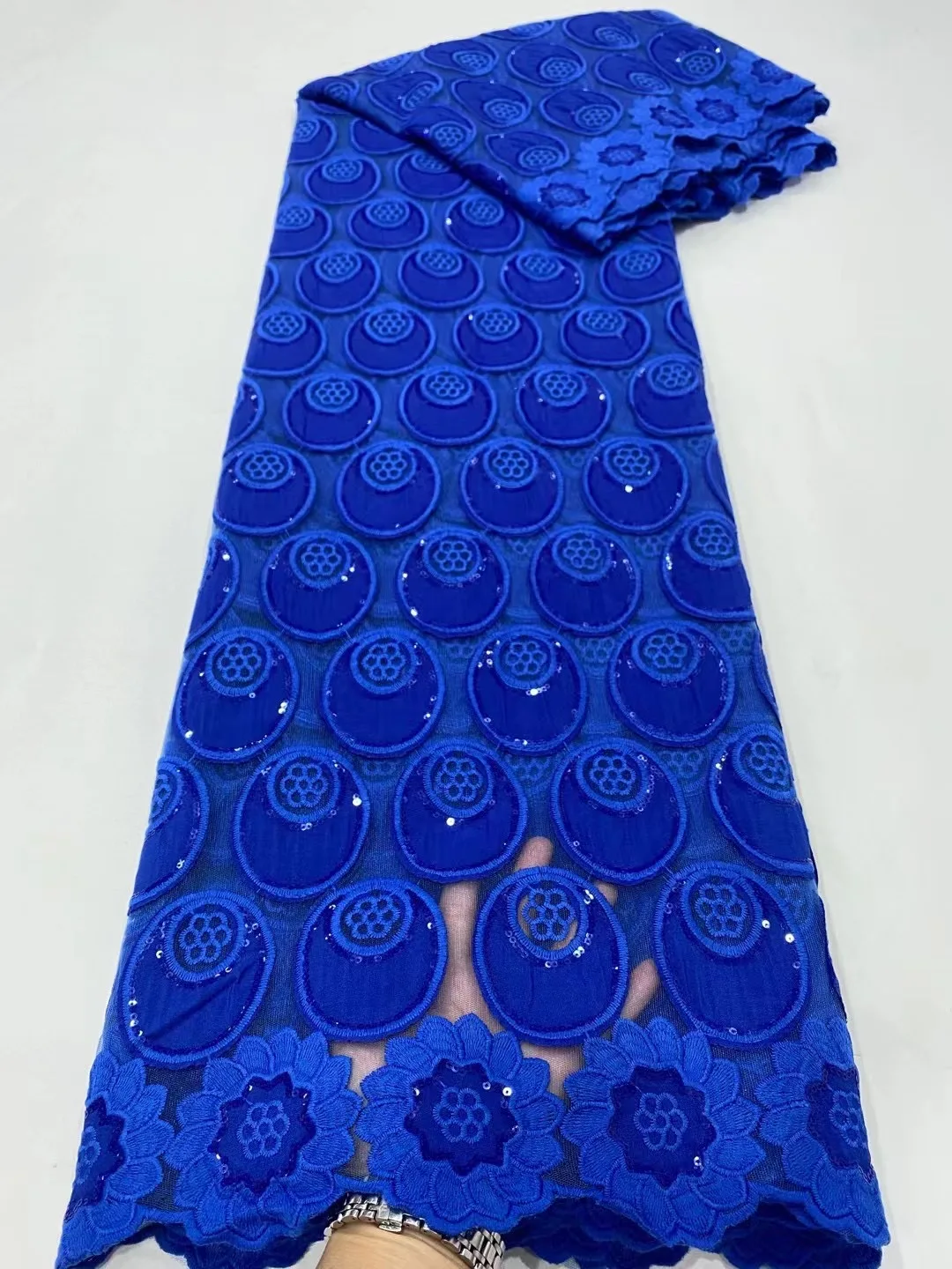 High Quality Royal Blue African Nigeria Tulle French Lace Fabric Embroidery Milk Silk Voile Cord Lace For Wedding Party KDP21175
High Quality Royal Blue African Nigeria Tulle French Lace Fabric Embroidery Milk Silk Voile Cord Lace For Wedding Party KDP21175