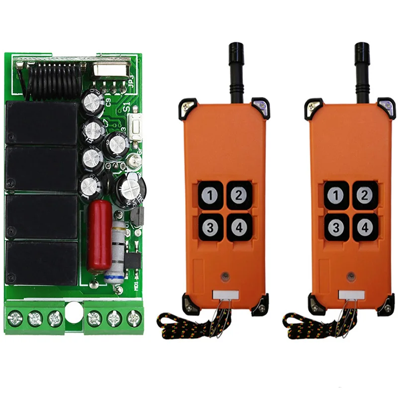 3000m AC110V 220V 4CH Radio Controller RF Wireless Remote Control Overhead travelling crane System Receiver+number keys Remote
3000m AC110V 220V 4CH Radio Controller RF Wireless Remote Control Overhead travelling crane System Receiver+number keys Remote