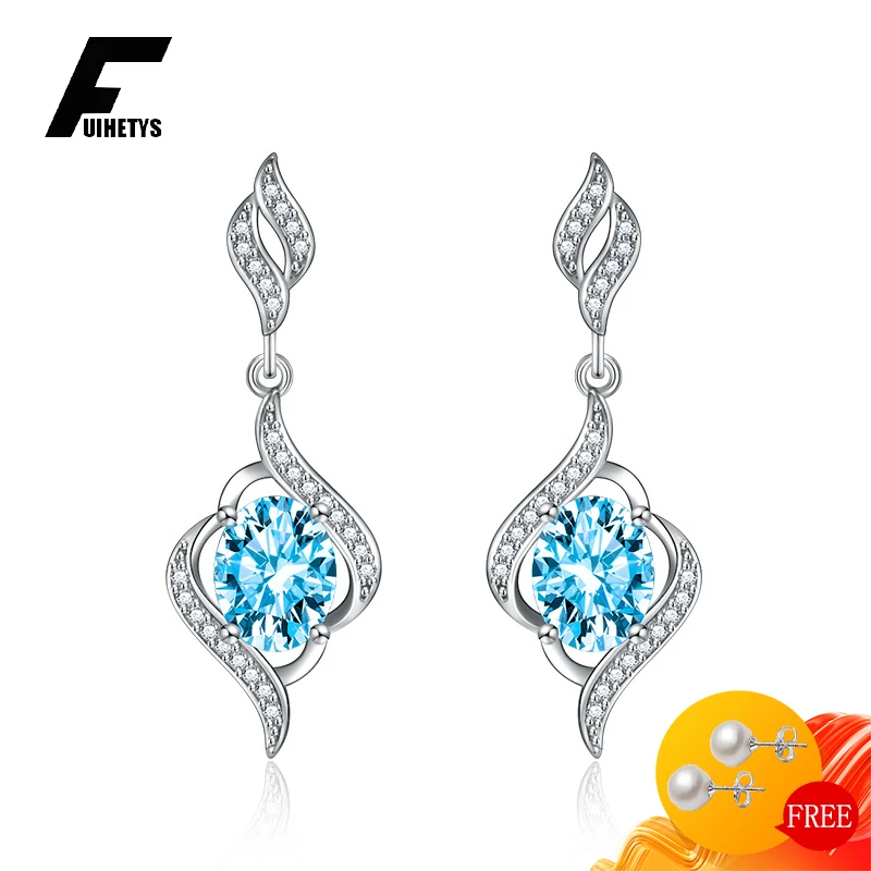 FUIHETYS Elegant Women Earrings 925 Silver Jewelry with Zircon Gemstone Drop Earrings for Wedding Party Bridal Gift Accessories
FUIHETYS Elegant Women Earrings 925 Silver Jewelry with Zircon Gemstone Drop Earrings for Wedding Party Bridal Gift Accessories