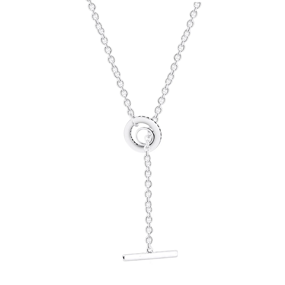 Pave Circle Logo T-bar Heart Necklace Pendant Fits For Beads & Charms DIY Chain Fashion Female Necklace Sterling Silver Jewelry
Pave Circle Logo T-bar Heart Necklace Pendant Fits For Beads & Charms DIY Chain Fashion Female Necklace Sterling Silver Jewelry