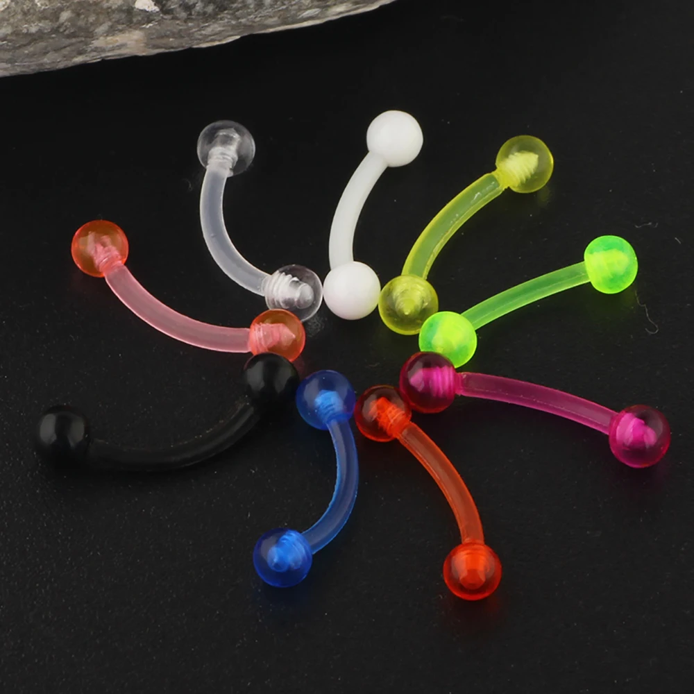 JUNLOWPY Wholesale Body Jewelry Eyebrow Rings Acrylic 16G Curved Barbells Tragus Earrings Belly Lip Helix Piercing Mix 9 Colors
JUNLOWPY Wholesale Body Jewelry Eyebrow Rings Acrylic 16G Curved Barbells Tragus Earrings Belly Lip Helix Piercing Mix 9 Colors