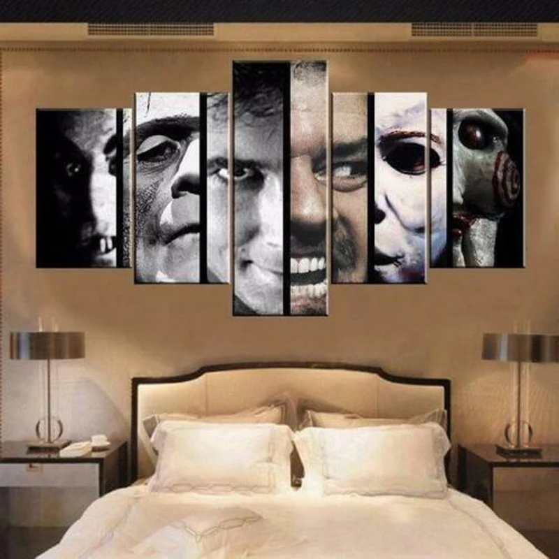 No Framed Canvas 5Pcs Horror Movie Decorative Printed Wall Art Posters Pictures Paintings Home Decor Living Room Decoration
No Framed Canvas 5Pcs Horror Movie Decorative Printed Wall Art Posters Pictures Paintings Home Decor Living Room Decoration