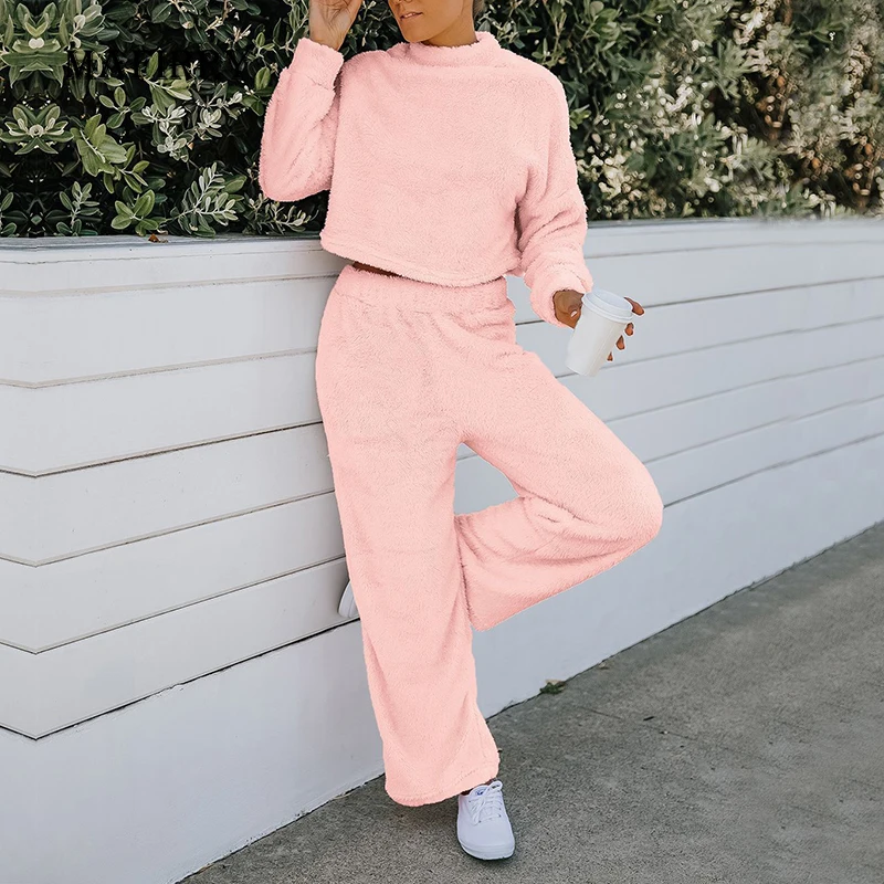 Women Round Neck Casual Pant Pajamas Two Piece Set Female Long Sleeve Soft Autumn Winter Suit Elegant Loose Solid 2PC Sleepwear
Women Round Neck Casual Pant Pajamas Two Piece Set Female Long Sleeve Soft Autumn Winter Suit Elegant Loose Solid 2PC Sleepwear