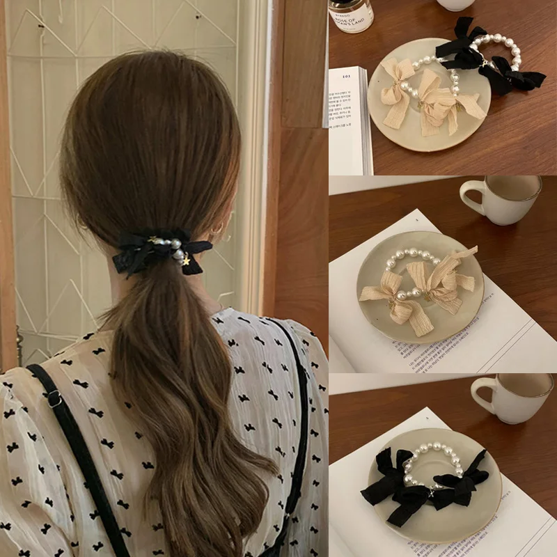 Ruoshui Woman Elegant Bowknot Pearl Ribbon Hair Ties Scrunchies Rubber Band Women Girls Hair Accessories Rope Ring Headwear
Ruoshui Woman Elegant Bowknot Pearl Ribbon Hair Ties Scrunchies Rubber Band Women Girls Hair Accessories Rope Ring Headwear