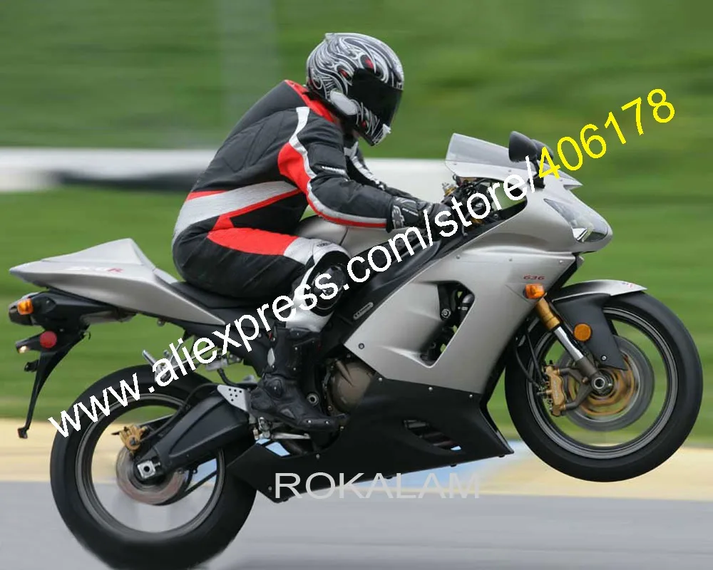 For Kawasaki ZX6R 636 2005 2006 ZX-6R ZX 6R 05-06 Gray Black Motocycle Road Fairing Kit (Injection Molding)
For Kawasaki ZX6R 636 2005 2006 ZX-6R ZX 6R 05-06 Gray Black Motocycle Road Fairing Kit (Injection Molding)