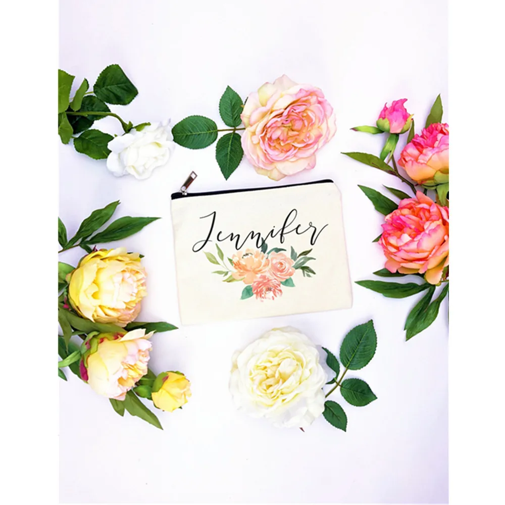 Bridesmaid Gift custom name flowers Maid of Honour Make Up Bag Unique Gift for best friend Bridal Party decoration cosmetic bags
Bridesmaid Gift custom name flowers Maid of Honour Make Up Bag Unique Gift for best friend Bridal Party decoration cosmetic bags
