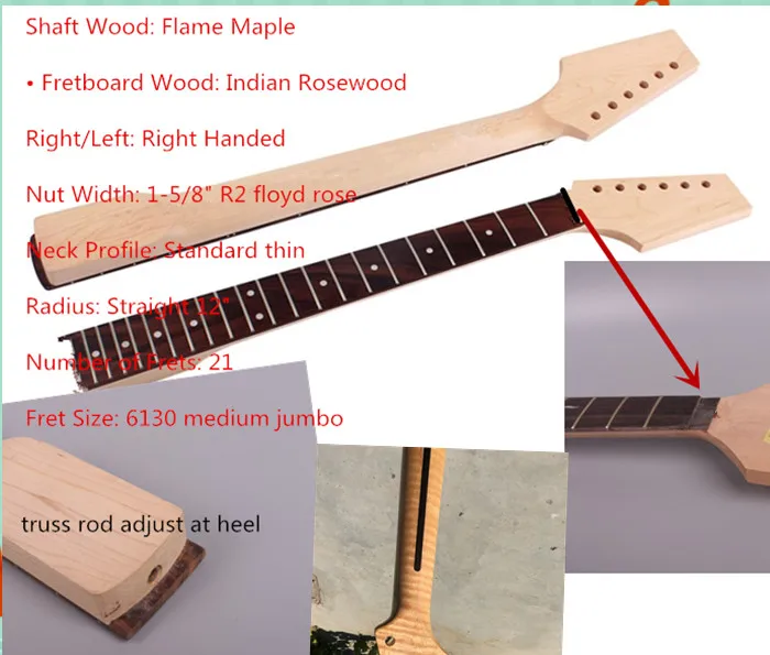1 Pcs High Quality Electric GuitarNeck Maple Made And Rosewood Fingerboard 21FRET or 22 fret
1 Pcs High Quality Electric GuitarNeck Maple Made And Rosewood Fingerboard 21FRET or 22 fret