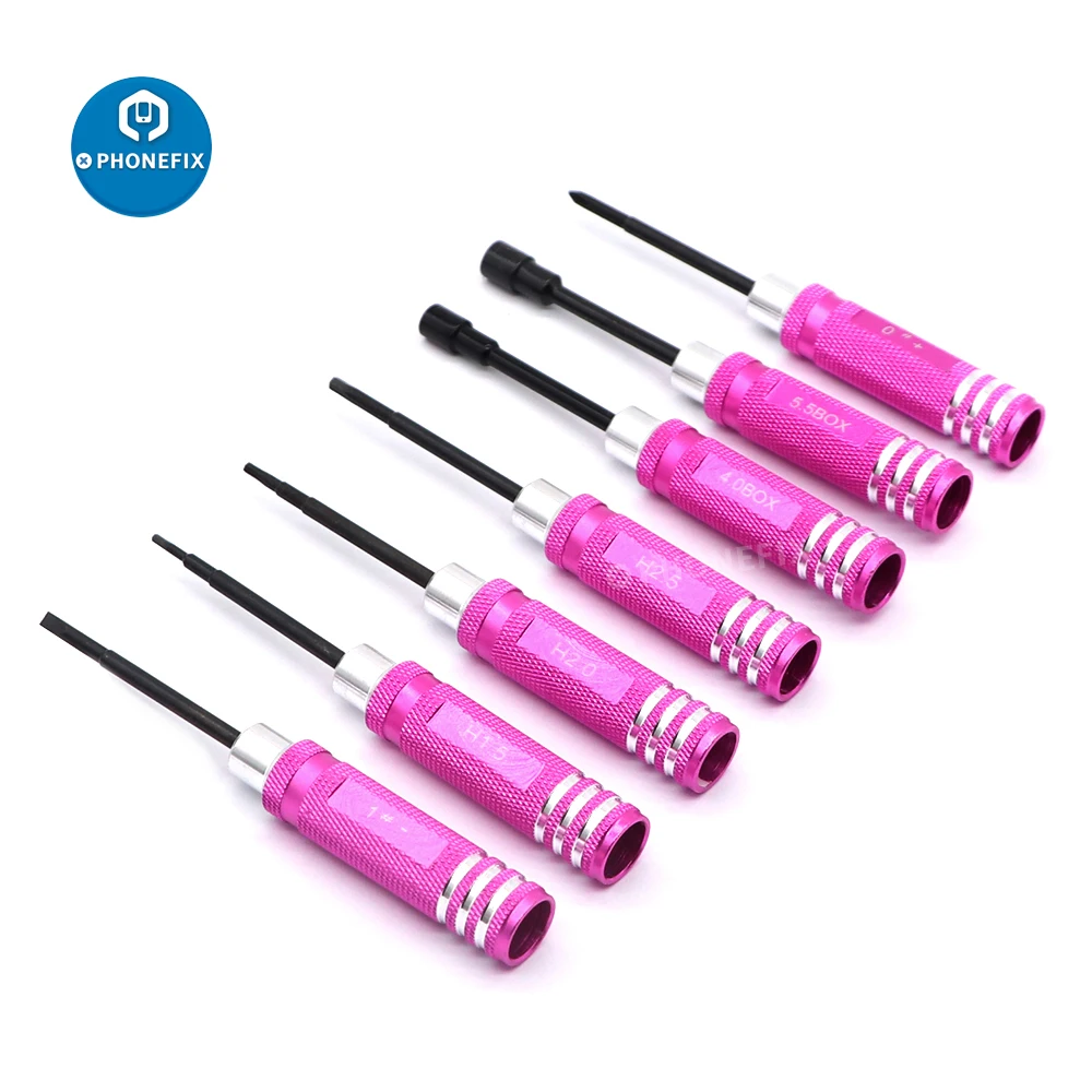 7Pcs RC Screwdriver Set Hex Driver 1.5/2/2.5mm Hex 4/5.5mm Spanner Box 2.8mm Slot for Vehicles Remote Control Toys RC Car Repair
7Pcs RC Screwdriver Set Hex Driver 1.5/2/2.5mm Hex 4/5.5mm Spanner Box 2.8mm Slot for Vehicles Remote Control Toys RC Car Repair