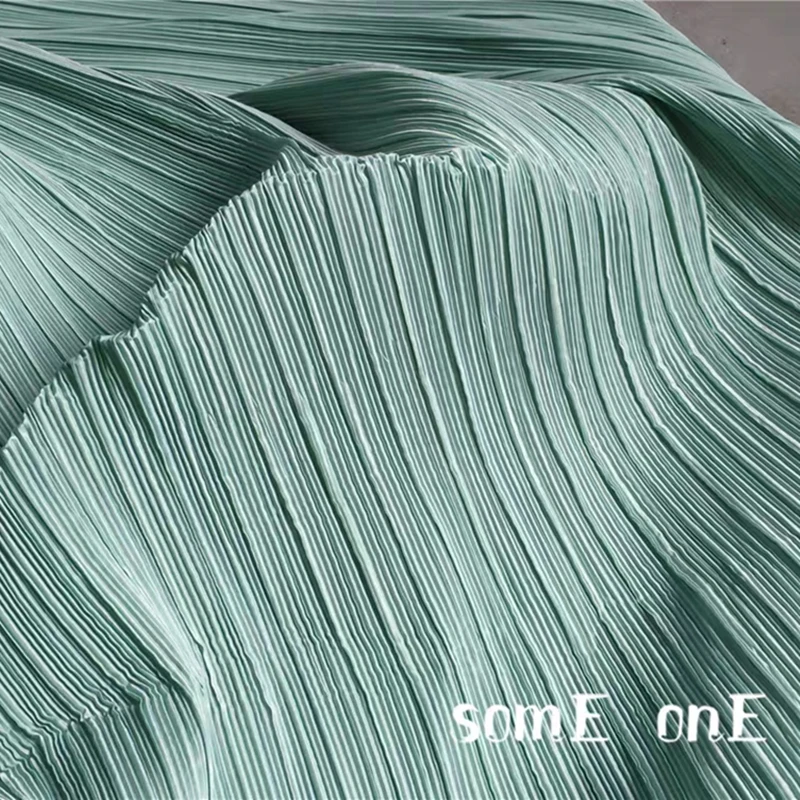 Stiff Pleated Fabric Light Green Striped Folds DIY Art Painting Wedding Decor Pants Skirts Dress Clothes Designer Fabric
Stiff Pleated Fabric Light Green Striped Folds DIY Art Painting Wedding Decor Pants Skirts Dress Clothes Designer Fabric