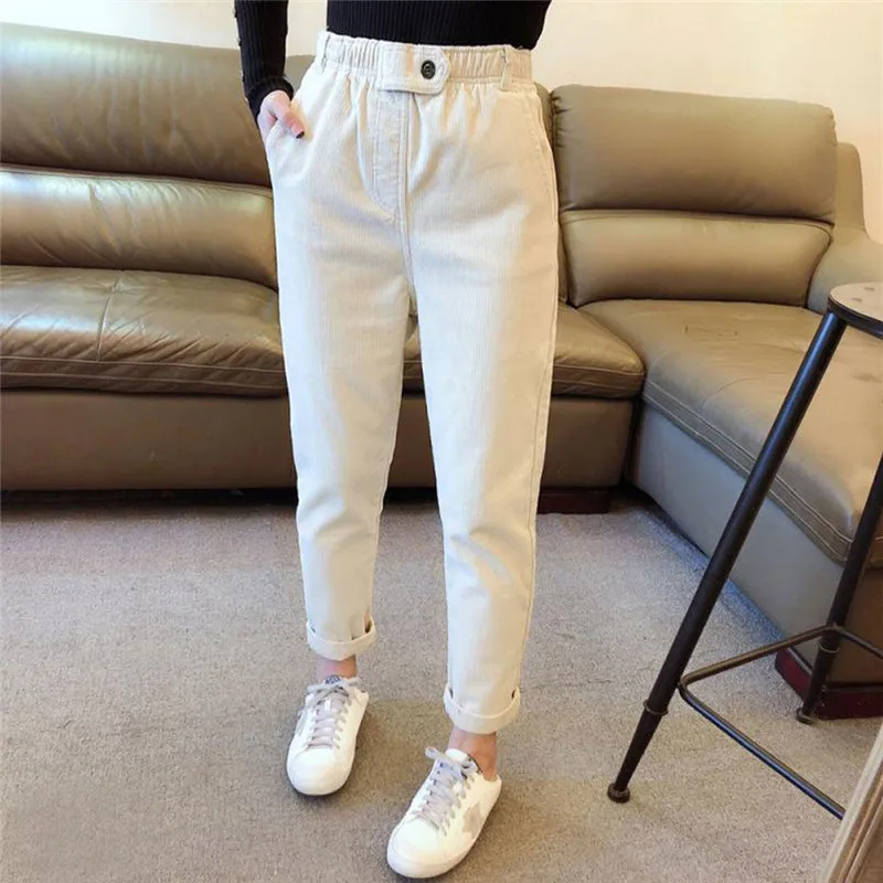 High Quality Thick Corduroy Vintage Pants Korean Style New High Waist Loose Pants Casual Simple Straight Female Pants For Winter
High Quality Thick Corduroy Vintage Pants Korean Style New High Waist Loose Pants Casual Simple Straight Female Pants For Winter
