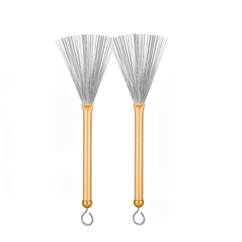 1 Pair Golden Metal Handle Retractable Steel Wire Drum Brush Musical Instrument Accessories
1 Pair Golden Metal Handle Retractable Steel Wire Drum Brush Musical Instrument Accessories