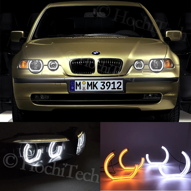 Switchback Dual Amber White Crystal C LED Angel Eyes Halo Rings For BMW 3 Series E46 Compact 2001 2002 2003 2004 2005
Switchback Dual Amber White Crystal C LED Angel Eyes Halo Rings For BMW 3 Series E46 Compact 2001 2002 2003 2004 2005