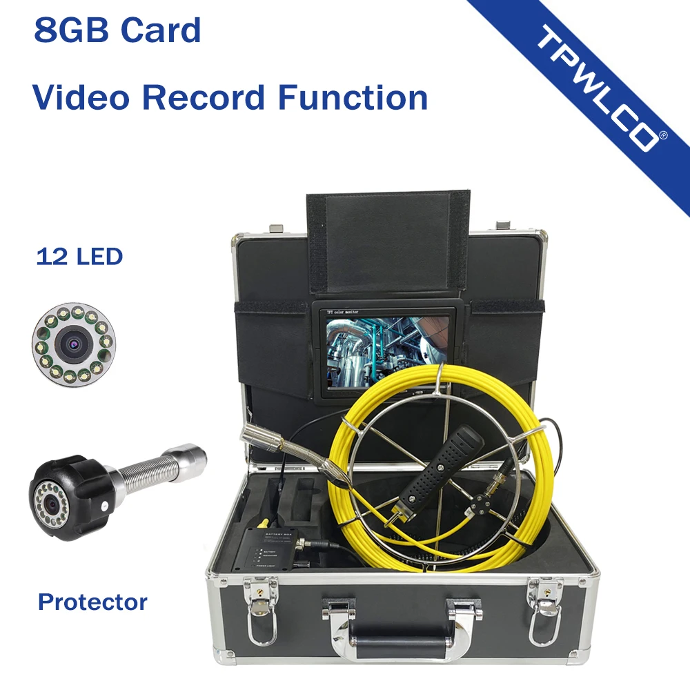 23mm Security Drain Inspection Camera 7inch LCD Monitor Pipe Endoscope Industial Sewer System DVR Video Recorder 20-50m Cable
23mm Security Drain Inspection Camera 7inch LCD Monitor Pipe Endoscope Industial Sewer System DVR Video Recorder 20-50m Cable