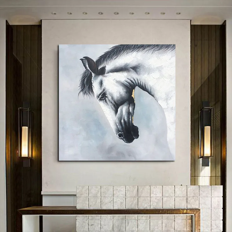 100% Hand Painted Abstract Oil Painting Animal Horse Wall Art Canvas Hotel Living Room Decor Wall Pictures Christmas Gift
100% Hand Painted Abstract Oil Painting Animal Horse Wall Art Canvas Hotel Living Room Decor Wall Pictures Christmas Gift