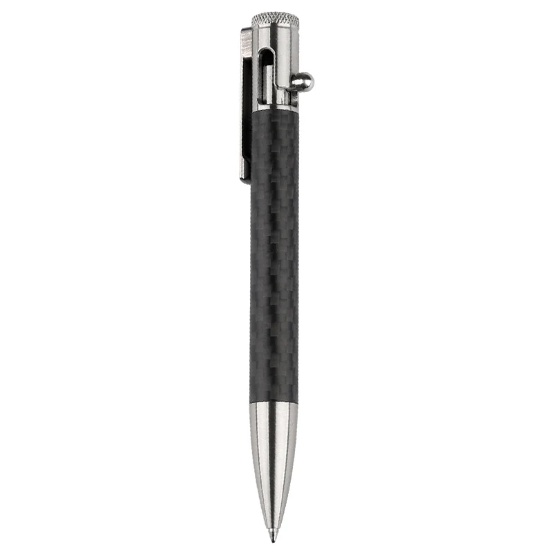 Bolt Action Pen EDC Stainless Steel Head Carbon Fiber Body Tactical Writing Ball Point Pen for Office Business and Gift
Bolt Action Pen EDC Stainless Steel Head Carbon Fiber Body Tactical Writing Ball Point Pen for Office Business and Gift