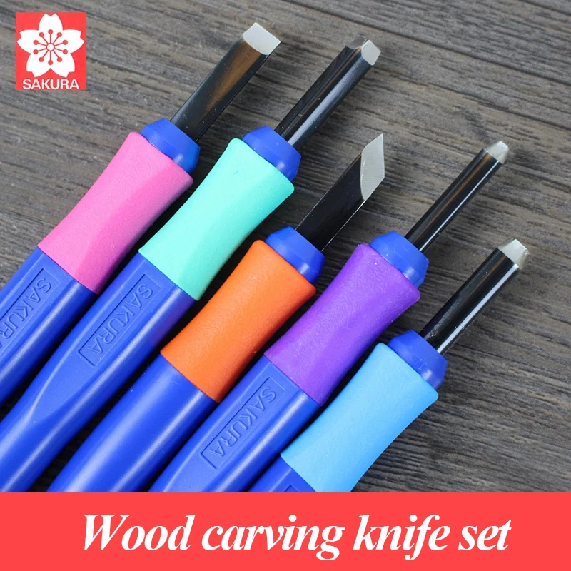 SAKURA 1 Pcs Wood Carving Knife Art Set Sharp Oblique Triangular Flat Big Small Round Knife Hand DIY Wooden Crafts Carving Tool
SAKURA 1 Pcs Wood Carving Knife Art Set Sharp Oblique Triangular Flat Big Small Round Knife Hand DIY Wooden Crafts Carving Tool