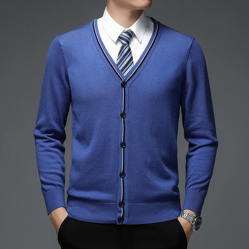 New Arrival Men's Sweater Coat 2021 Autumn Long Sleeve Knitwear Male V-Neck Solid Color Knit Cardigan Buttons Up Sweaters
New Arrival Men's Sweater Coat 2021 Autumn Long Sleeve Knitwear Male V-Neck Solid Color Knit Cardigan Buttons Up Sweaters