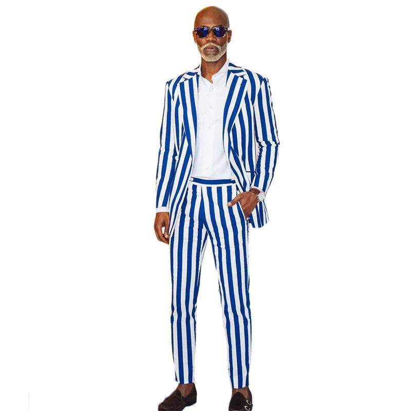 2 Pieces Formal Men Suits Cotton Thick Stripe Groom Tuxedos Lapel Modern Men Coat+Pant Custom Made Casual Party Suit
2 Pieces Formal Men Suits Cotton Thick Stripe Groom Tuxedos Lapel Modern Men Coat+Pant Custom Made Casual Party Suit