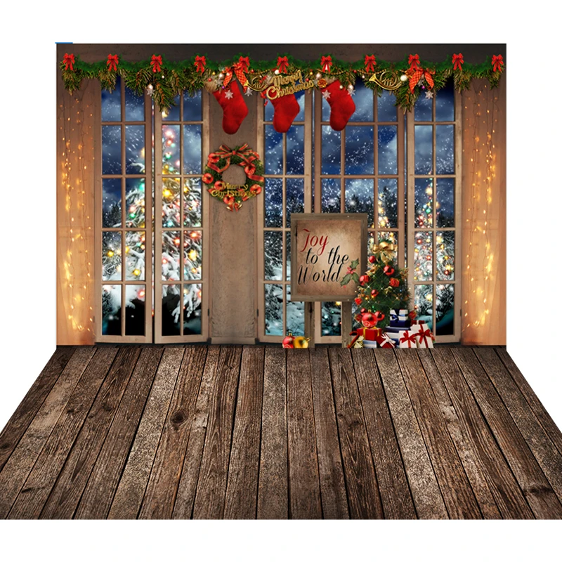 Merry Xmas Photo Background Wood Floor Printed Garland Windows Winter Snow Home Decoration Christmas Party Photography Backdrops
Merry Xmas Photo Background Wood Floor Printed Garland Windows Winter Snow Home Decoration Christmas Party Photography Backdrops