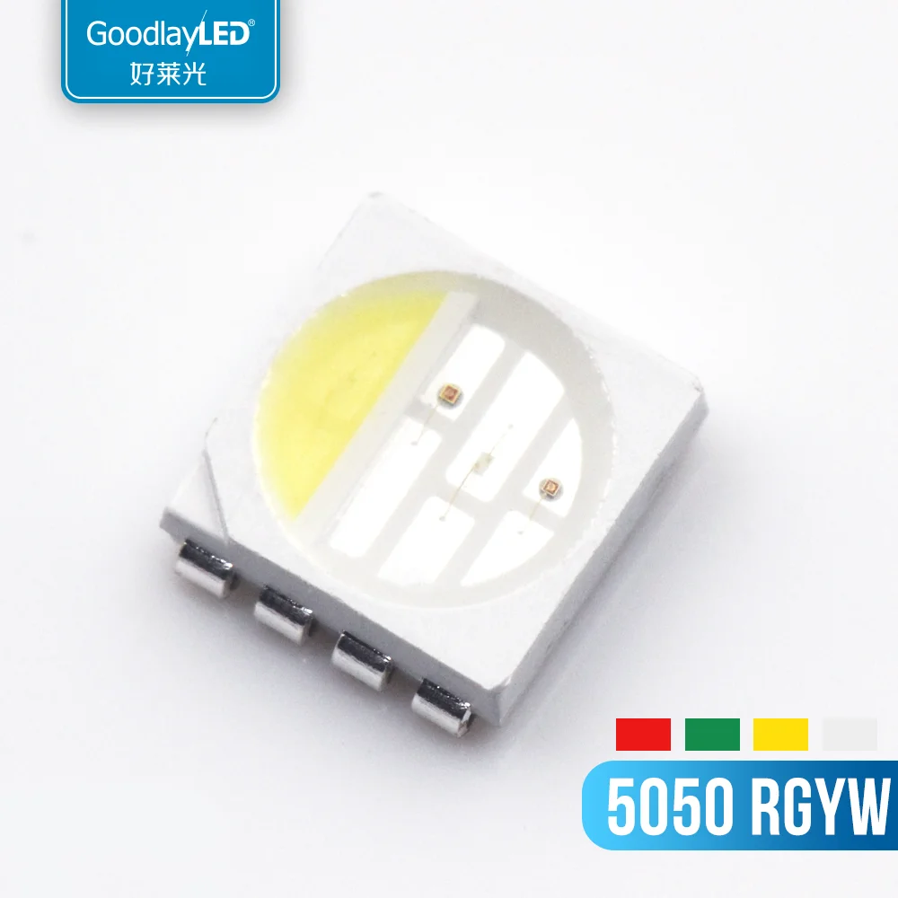 1000pcs5050 RGYW 5050RGW R+G+Y+W SMD LED RED GREEN YELLOW WHITE 5050 RGB 4 colors
1000pcs5050 RGYW 5050RGW R+G+Y+W SMD LED RED GREEN YELLOW WHITE 5050 RGB 4 colors