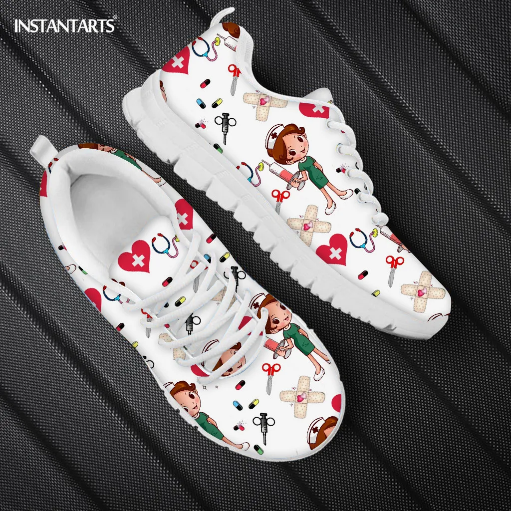 Flats Shoes Women 2021 Cute Hospital Nurse Pattern Ladies Shoes Lace Up Mesh Sneaker Light Nursing Shoe Female Summer Zapatos
Flats Shoes Women 2021 Cute Hospital Nurse Pattern Ladies Shoes Lace Up Mesh Sneaker Light Nursing Shoe Female Summer Zapatos