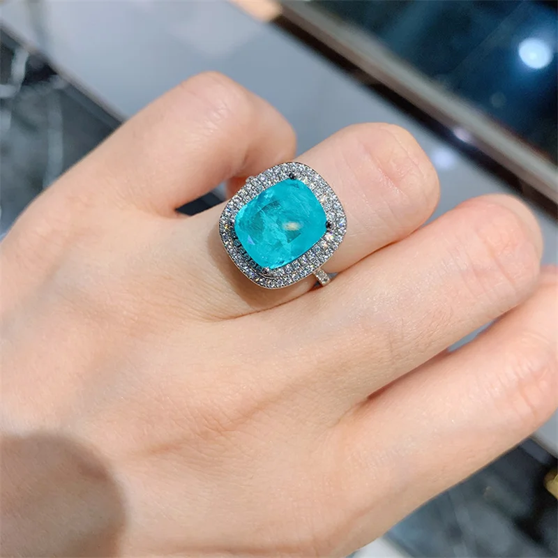 QTT 2022 Trend Square Promise Ring Emerald Paraiba Tourmaline Stone Finger Rings For Bride Wedding Jewelry Party
QTT 2022 Trend Square Promise Ring Emerald Paraiba Tourmaline Stone Finger Rings For Bride Wedding Jewelry Party