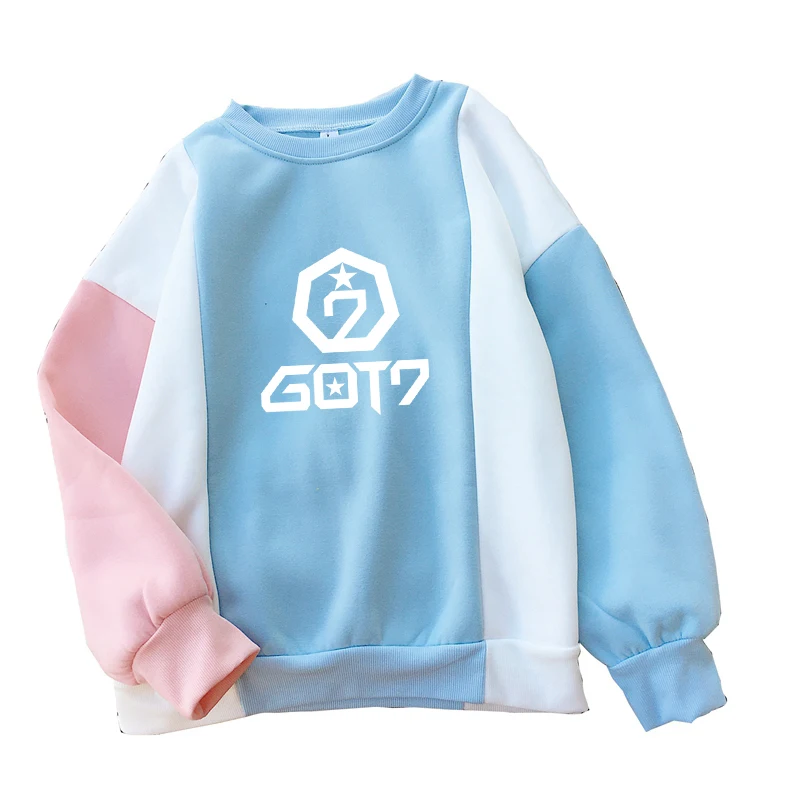 Korean Kpop GOT7 Hoodies Women Streetwear Casual O-neck Multicolor Patchwork Sweatshirts Autumn Winter Fleece Warm Pullover Tops
Korean Kpop GOT7 Hoodies Women Streetwear Casual O-neck Multicolor Patchwork Sweatshirts Autumn Winter Fleece Warm Pullover Tops