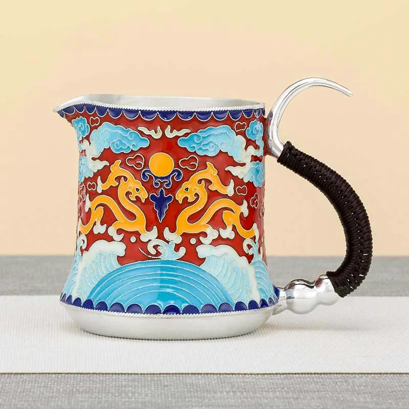 Silver justice cup sterling silver 999 handmade cloisonne blue dragon in the sea of clouds old-fashioned tea set tea dispenser
Silver justice cup sterling silver 999 handmade cloisonne blue dragon in the sea of clouds old-fashioned tea set tea dispenser