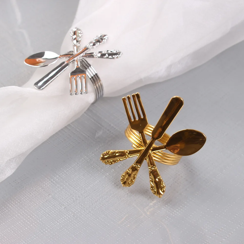 12pcs Hotel Western metal knife fork nine word napkin buckle napkin ring gold napkin ring paper towel ring
12pcs Hotel Western metal knife fork nine word napkin buckle napkin ring gold napkin ring paper towel ring