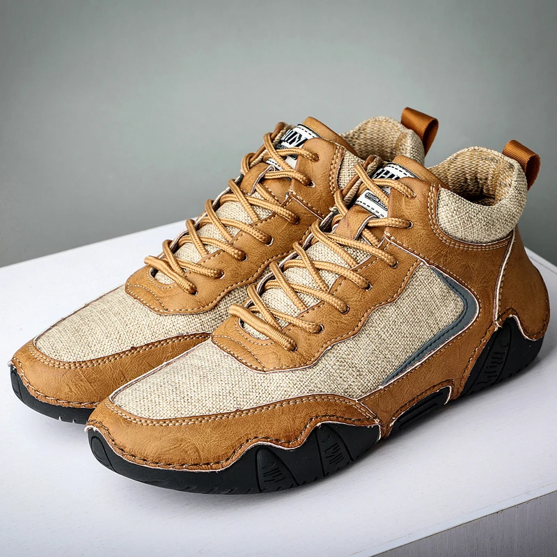 Microfiber Men's Casual Sneakers Leather Men Shoes Linen Upper Lace Ups Ankle Boots Man Classic Plush Warm Sneakers Winter 2021
Microfiber Men's Casual Sneakers Leather Men Shoes Linen Upper Lace Ups Ankle Boots Man Classic Plush Warm Sneakers Winter 2021