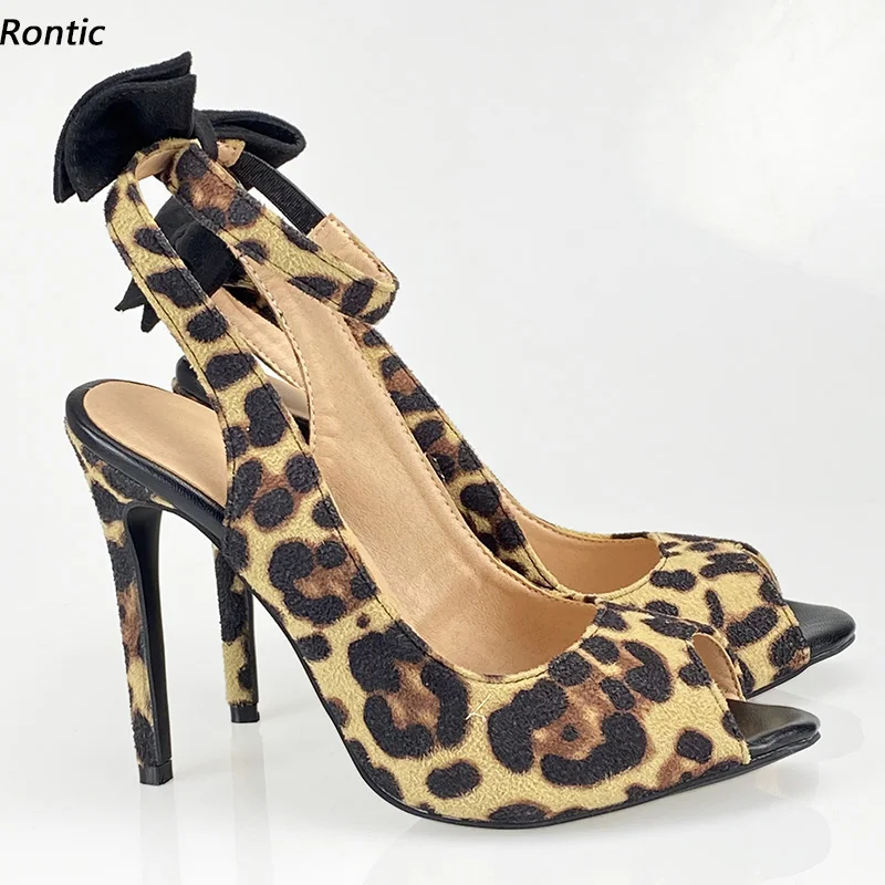 Rontic Handmade Women Summer Sandals Butterfly Knot Sexy Stiletto Heels Open Toe Gorgeous Leopard Party Shoes US Size 5-15
Rontic Handmade Women Summer Sandals Butterfly Knot Sexy Stiletto Heels Open Toe Gorgeous Leopard Party Shoes US Size 5-15