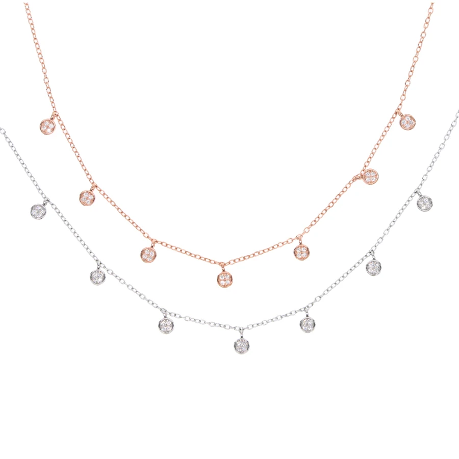 High Quality Real 925 Sterling silver micro pave cler Cz Station Chain Necklace For Fashion Women delicate dainty Jewelry
High Quality Real 925 Sterling silver micro pave cler Cz Station Chain Necklace For Fashion Women delicate dainty Jewelry