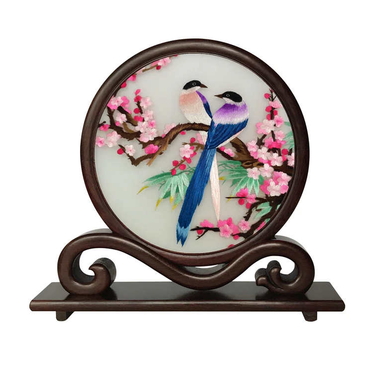 Chinese Ornaments Home Decoration Accessories for Living Room Table Handwork Silk Embroidery Patterns with Wenge Frame Gifts
Chinese Ornaments Home Decoration Accessories for Living Room Table Handwork Silk Embroidery Patterns with Wenge Frame Gifts